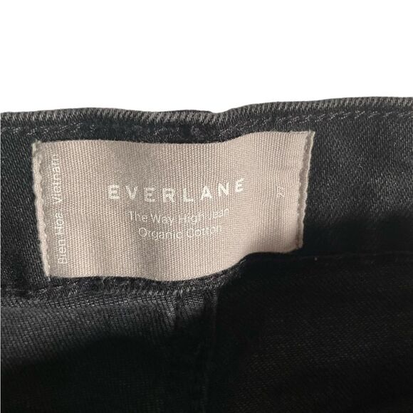 Everlane Women’s High Rise Slim Straight Ankle Jeans Size 27 Black Button Fly - Picture 6 of 14